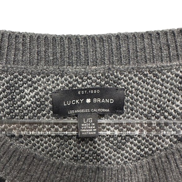 Lucky Brand Thick Knit Leopard Sweater Pullover - Picture 6 of 8